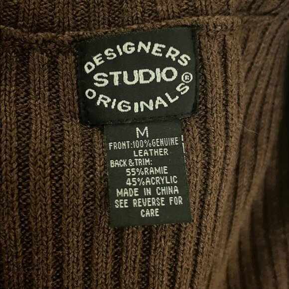 Designer Studio Original Brown Embroidered Vest with Floral Design, Medium - Picture 5 of 5